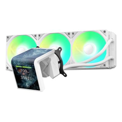 2. TRYX PANORAMA SE ARGB 360 Complete Water Cooling, 3D AMOLED Display - 360mm, White