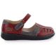 Women's comfortable burgundy openwork Velcro shoes Unisoft 9955