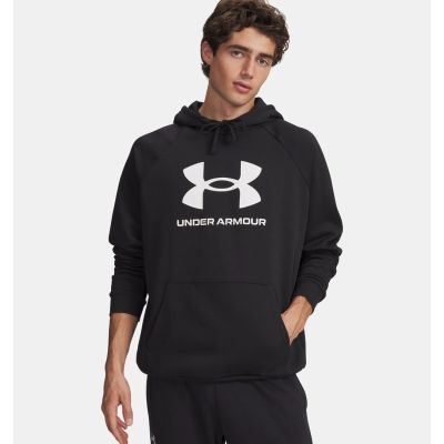 3. Under Armour Rival Fleece Logo Hoodie – black/white