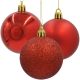 12. DECORATIVE PLASTIC BALL 12 PCS 60MM RED