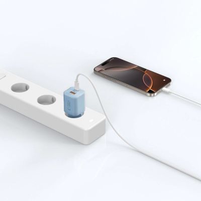 6. Tech-Protect NCM33W 2-port PD33W/QC3.0 wall charger - blue