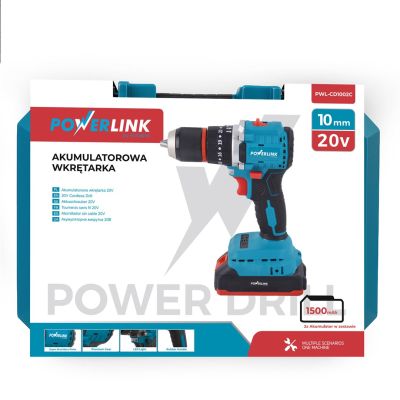 11. EXTRALINK POWERLINK Cordless Drill Driver PWL-CD1002C 10MM 20V 2X1.5AH