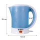 15. ELDOM C190 LINO 0.6 L 550W BLUE TOURIST KETTLE + TWO CUPS, TWO SPOONS