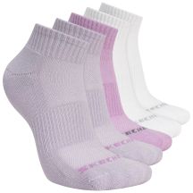Skechers 5pk Unisex 1/2 Terry Qtr Crew S602095-501 Purple 35-38