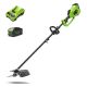 4. 40V Brushcutter/Strimmer GREENWORKS GD40BCK4 - Charger + 4Ah Battery Set - 1301507UB