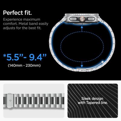 12. Spigen Modern Fit Band for Samsung Galaxy Watch 40/44/46 mm - Silver