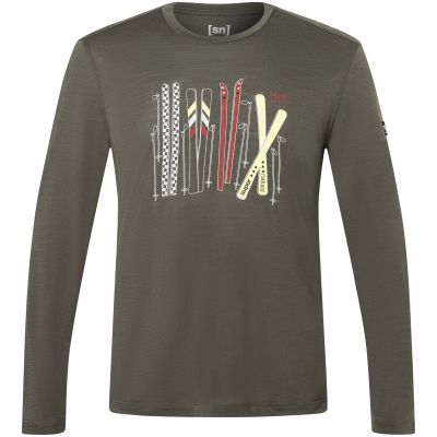 Men's SUPER.NATURAL M Fourski LS Long-Sleeve Shirt, Black