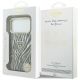8. Guess IML Zebra Glitter Triangle Logo MagSafe Case for iPhone 17 Pro Max / 18 Pro Max - Silver