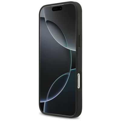 5. Mercedes Leather Large Laurel Leave MagSafe Case for iPhone 17 Pro Max - Black and Gray
