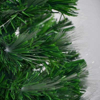 12. DECORATIVE FIBER OPTIC CHRISTMAS TREE WARM COOL WHITE 120CM