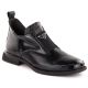4. Women’s black crocodile-effect patent leather ankle boots with decorative detail, Filippo DBT6425