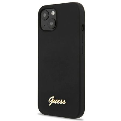 2. Guess GUHMP13MLSLMGBK iPhone 13 6.1" black/black hardcase Silicone Script Gold Logo Magsafe