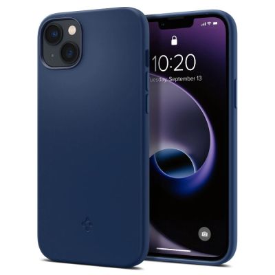 Spigen Silicone Fit Mag Case with MagSafe for iPhone 14 Plus - Blue