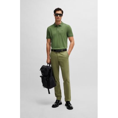 2. BOSS Pallas Open Green Regular Fit Men's Polo Shirt (50468301-381)