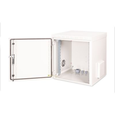 22. Digitus 19" 12U 600x600 wall-mounted network cabinet, solid door, gray, undivided, assembled, IP55, 100kg