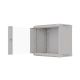 5. Wall-mounted installation rack cabinet 19" 9U 540x350 gray glass door LANBERG (FLAT PACK)