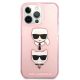 3. Karl Lagerfeld KLHCP13LKCTUGLP iPhone 13 Pro / 13 6,1" różowy/pink hardcase Glitter Karl's & Choupette