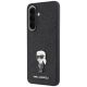 2. Karl Lagerfeld Fixed Glitter Ikonik Logo Metal Pin Case for Samsung Galaxy A57 5G - Black