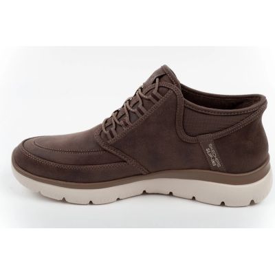 3. Skechers Men’s Summits Siegul Slip-ins Insulated Brown Shoes
