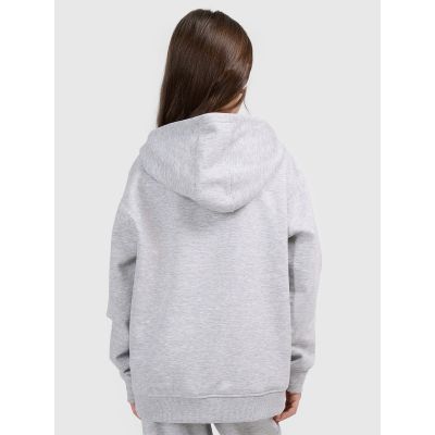 6. Girls' sweatshirt with hood, open, 4F 4FJWMM00TSWSF1862-25M