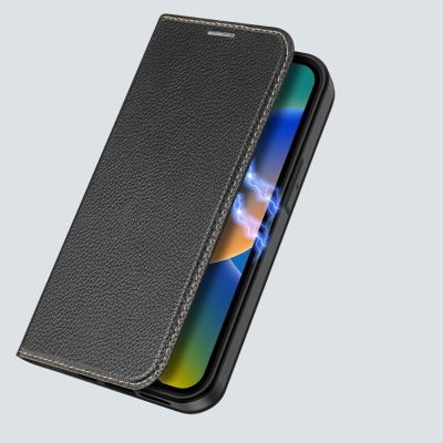 12. Dux Ducis Skin X2 case for iPhone 14 Plus case with magnetic flap black