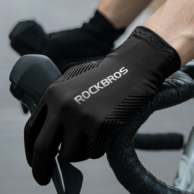 5. Rockbros cycling gloves spring/summer/autumn, full, size: XL - black