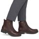6. Women's brown leather ankle boots with zipper Rieker 78556-28