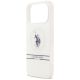 6. US Polo DH and Bottom Stripe Logo MagSafe Case for iPhone 17 Pro Max - White