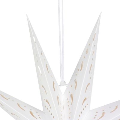 4. PAPER DECORATION STAR 45CM 9 ARMS WHITE