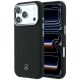 Mercedes Leather Semi Wrap Wood Effect MagSafe Case for iPhone 17 Pro Max - Black
