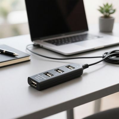 9. Hub Esperanza EA116 (4x USB 2.0; black)