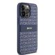 4. DKNY Leather Mono Stripe & Metal Logo case for iPhone 15 Pro Max - blue
