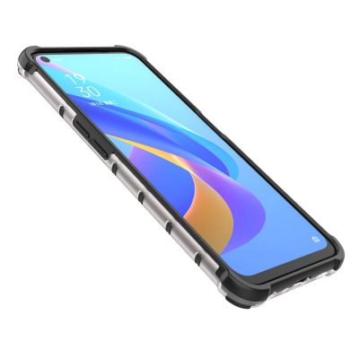 7. Honeycomb case armored cover with gel frame Oppo A76 / Oppo A36 / Realme 9i transparent