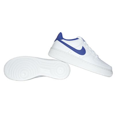 11. Nike Air Force 1 White/Deep royal blue women's shoes - CT3839-101