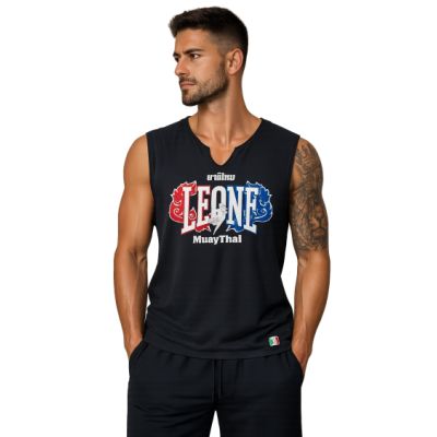 4. Men's tank T-shirt LEONE LSM979/S16 black "L"