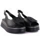 4. Women's sandals on a thick platform, black Potocki SZ12590