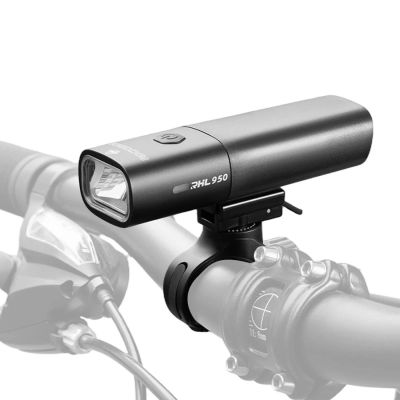 2. Rockbros RHL950 Front Bike Light 950lm with Removable USB-C Battery - Black