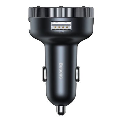 3. Baseus Enjoy FM transmitter car charger LED 2x USB / 3.5mm jack wireless MP3 player Bluetooth 5.0 3.4A black (CCLH-01)