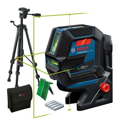 9. BOSCH GCL 2-50 G cross-point laser + tripod