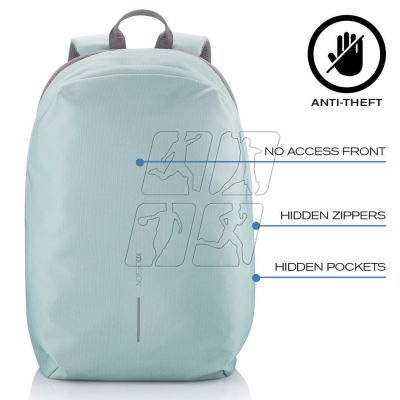 3. XD DESIGN ANTI-THEFT BACKPACK BOBBY SOFT GREEN P/N: P705.797