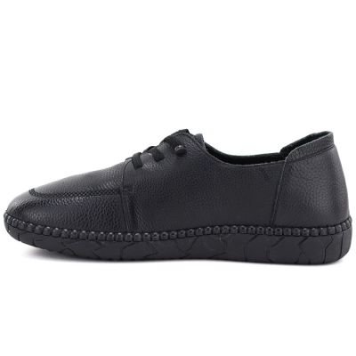 7. Jezzi JH01-1 comfortable black women's leather shoes
