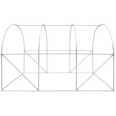 25. GREENHOUSE GARDEN TUNNEL 200X300X200CM PE STRUCTURE WHITE STEEL