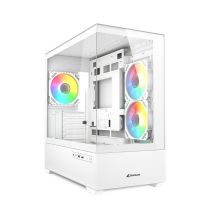 Sharkoon MK6 RGB Micro-ATX Computer Case 1xGlass White