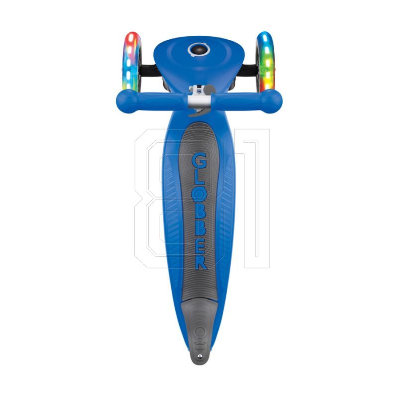 9. 3-wheel scooter Globber Foldable Lights Navy Blue Jr 437-100