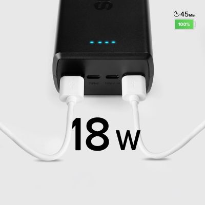 8. Powerbank SBS TTBB30000PD20K 30000 mAh 2 x USB-C 2 x USB-A - black