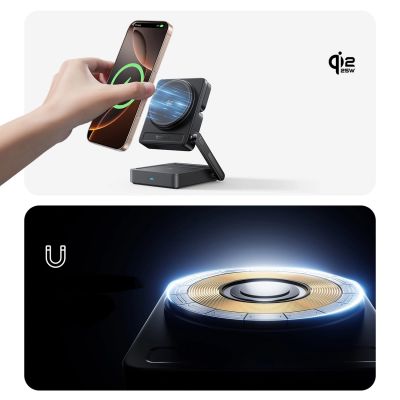 13. Baseus PicoGo AF21 3-in-1 Qi2.2 35W Wireless Charger with 1m USB-C Cable - Black