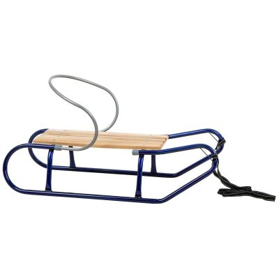 10. TOMEK Metal Sled with Backrest, Blue