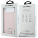 8. Karl Lagerfeld Karl & Choupette Head Pins Saffiano MagSafe iPhone Air Case - Pink