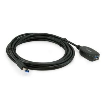 Equip Cable USB-A3.0->A Act. Erweiter. St/Bu 5.00m black
