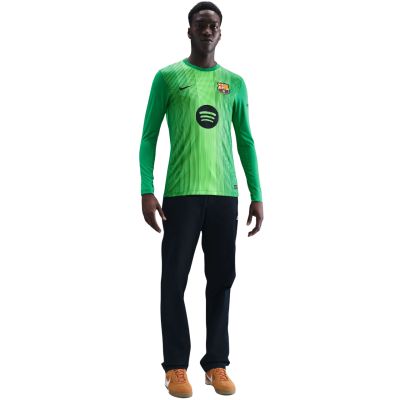 6. Nike FC Barcelona 2025/26 Stadium Goalkeeper Men's Jersey Green HQ0477 311